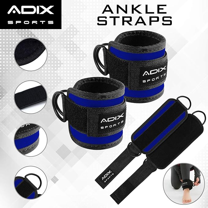 Pair of Ankle Straps for Cable Machines Padded