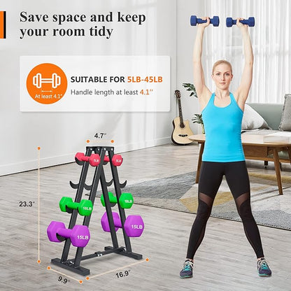 Dumbbell Rack for Home Gym, Weight Rack for Dumbbells Strength Training, Heavy Duty Weight Storage Organizer Dumbbell Storage Stand Hold