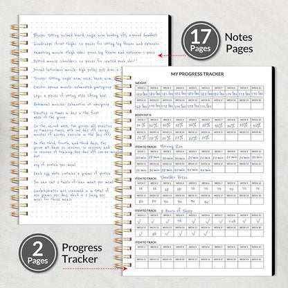 2025 Fitness Workout Journal Planner for Women & Men, from JAN 2025 - DEC 2025 Exercise Planner, 6.4" x 8.3" Fitness Tracker Journal Essentials for Goals, Tracking, Gifts with PVC Plastic Cover, Black