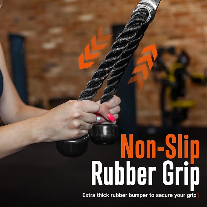 SQUATZ Triceps Rope Cable Attachment - Machine Pulldown