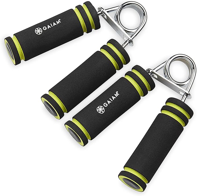 Gaiam Restore Hand Grip 2-Pack - Hand Strengthener Grips Foam Handle Medium Resistance for Physical Therapy, Arthritis, Carpel Tunnel, Finger, Forearm & Hand Pain Relief