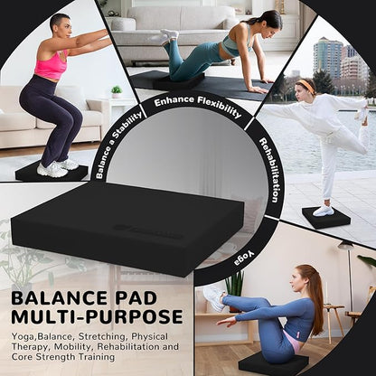 Balance Pad, Nonslip Foam Balance Pad, Professional Foam Exercise Pad for Fitness, Stability Training and Physical Therapy