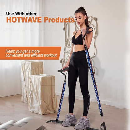 HOTWAVE Resistance Bands for Portable Gym.Push Up Board and Pilates Bar Replacement Backup Exercise Band. Safety Cloth Cover.Squat Workout,Strength Training Fitness Accessories