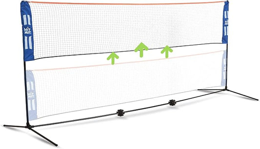 JOOLA HIT MIT Adjustable Height Portable Badminton Net Set - Competition Multi Sport Indoor or Outdoor Net for Playing Pickleball, Kids Volleyball, Soccer Tennis, Lawn Tennis - Easy and Fast Assembly