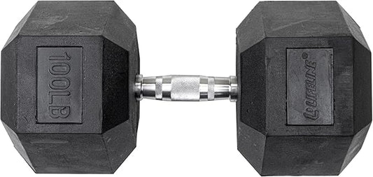 Lifeline Fitness Hex Dumbbells, Rubber Wrapped Hex Dumbbells, Premium Quality, Ergonomic Knurled Handle, Dumb Bells for Exercise, Home Gym Exercise Weights