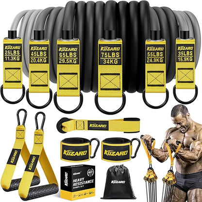 Resistance Bands for Working Out, 300lbs 360lbs Heavy Exercise Bands with Handles, Workout Bands for Men, Weight Bands Set for Muscle Training, Strength, Slim, Yoga, Home Gym Equipment