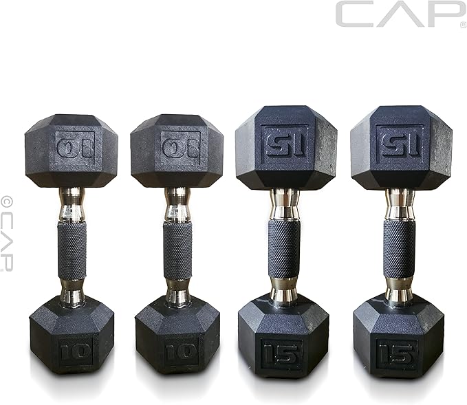 CAP 50 lbs Coated Dumbbell Set | Multiple Styles