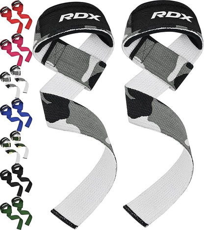 RDX Lifting Wrist Straps for Weightlifting, 5MM Neoprene Padded Anti Slip 60CM Hand Bar Support Grips, Strength Training Equipment Heavy Duty Workout Bodybuilding Powerlifting Gym Fitness, Men Women