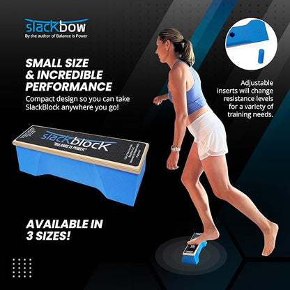 SlackBlock Athletic Balance Trainer – Improve Balance, Stability, and Athletic Performance – Condition Your Body and Prevent Injury - Compact and Portable