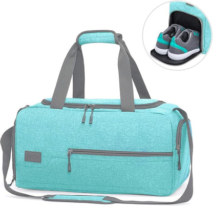 Water Resistant Sports Gym Travel Weekender Duffel Bag with Shoe Compartment