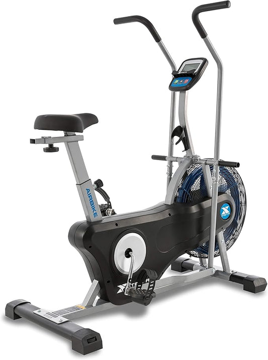 XTERRA Fitness Dual Action, Heavy Duty Air Bike, Ergonomic Design, Adjustable Padded Seat, Unlimited Levels of Resistance, Dual Action Handlebars