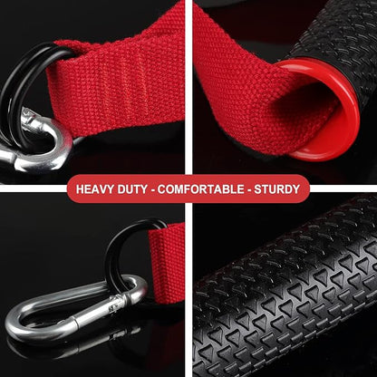 Ultimate Cable Handles Gym Equipment, D Handle Cable Attachment for Pilates, Yoga, Strength Trainer, Pull Down Home Gym. Heavy Duty Exercise Handles. Resistance Band Handles Only.