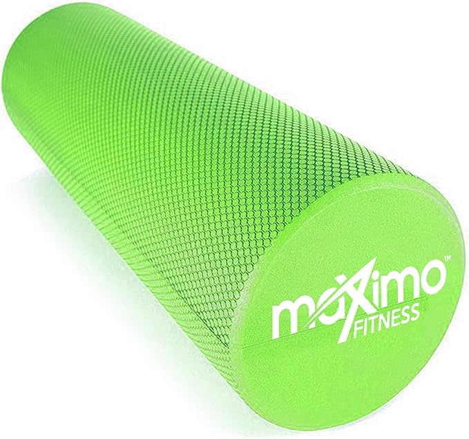 Maximo Fitness Foam Roller - 18" x 6" High Density Exercise Roller, Muscle and Back Roller for Massage, Fitness, Physical Therapy, Yoga and Pilates, Gym Equipment