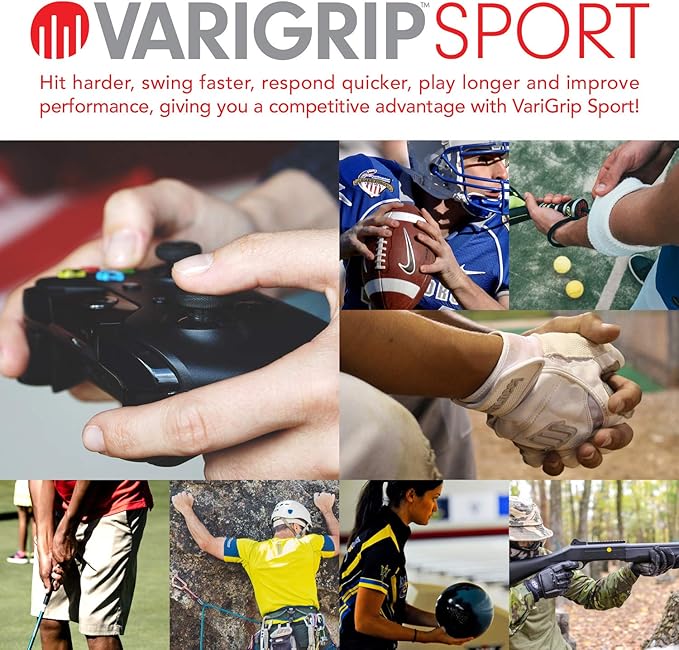 VariGrip Sport (VGSP), Adjustable Resistance, Medium, Heavy Finger, Hand Exerciser, Grip Strengthener, Extra-Wide Base, Padded fingertips, Callus Builder