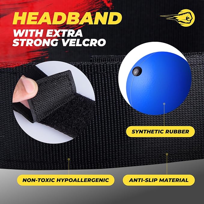 Boxing Reflex Ball for Adults and Kids - React Reflex Balls on String with Headband, Carry Bag and Hand Wraps - Improve Hand Eye Coordination, Punching Speed, Fight Reaction