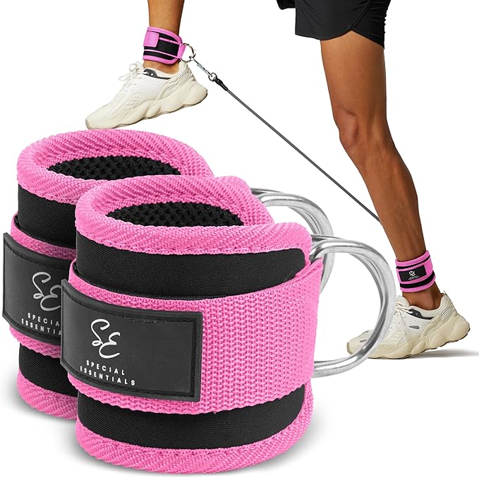 Ankle Straps for Cable Machines Women 1 & 2 Pack