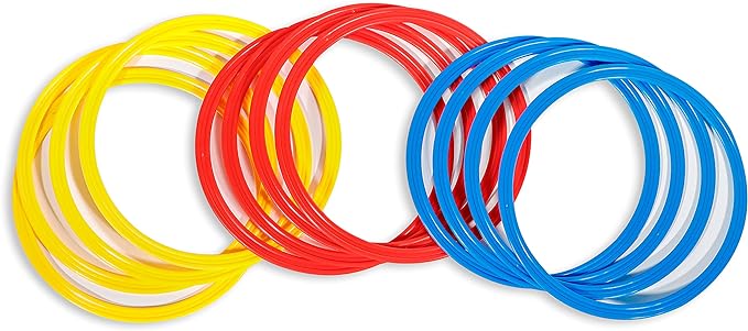 Trademark Innovations Speed & Agility Training Rings - Set of 12 - with Carrycase