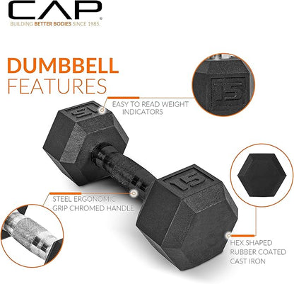 CAP Barbell Dumbbell Set with Rack 150lbs and 210lbs