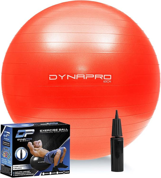 Exercise Ball – Extra Thick Eco-Friendly & Anti-Burst Material Supports over 2200lbs, Stability Ball for Home, Yoga, Gym Ball, Birthing Ball, Physio Ball, Swiss Ball, Physical Therapy or Pregnancy