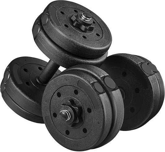 Yaheetech Adjustable Dumbbells Weight Set Dumbbell Weights Exercise 4 Spinlock