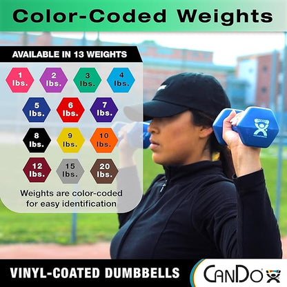 CanDo Vinyl Coated Dumbbells