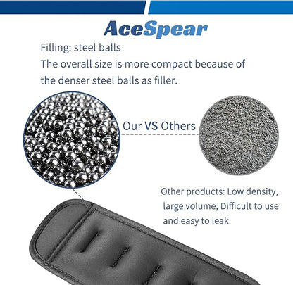 AceSpear Ankle Weights for Men Women Wrist Weights 2 * 1lb 2lbs 3lbs 4lbs 5lbs 6lbs Leg Weights Sandbags Kids Arm Hand Weights for Fitness Walking Running Gym