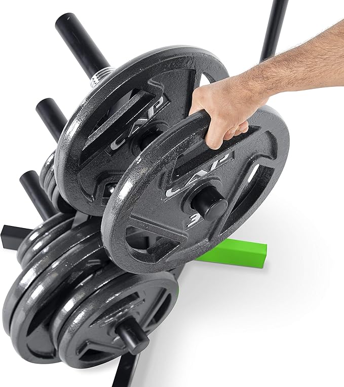 CAP Barbell Olympic Plate Tree Storage Rack, Multiple Colors