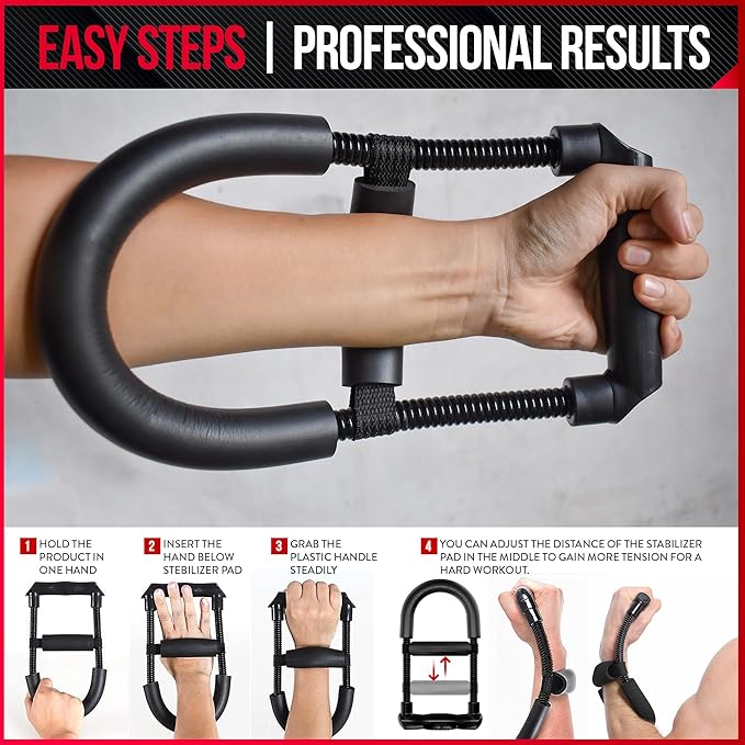 Wrist Strengthener - Adjustable Wrist Exerciser Strengthener, Enhance Your Grip with Wrist and Forearm Strengthener, Wrist Trainer Designed for Anyone Seeking to Improve their Grip Strength