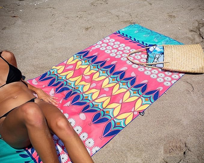 Elite Trend Microfiber Beach Towel - Extra Large 78x35 Inch Sand Free Quick Dry Towel for Travel, Swimming, Pool, Yoga, Hiking, Camping – Lightweight Fast Drying Microfiber Towel Compact for Adults