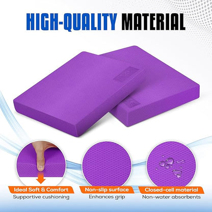 Yes4All Upgraded Size Foam Pad for Exercise, Nonslip Foam Balance Pad Physical Therapy, Yoga & Stability Training Balance Mat