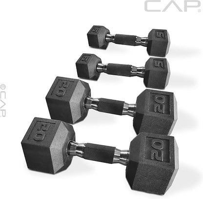 CAP 50 lbs Coated Dumbbell Set | Multiple Styles