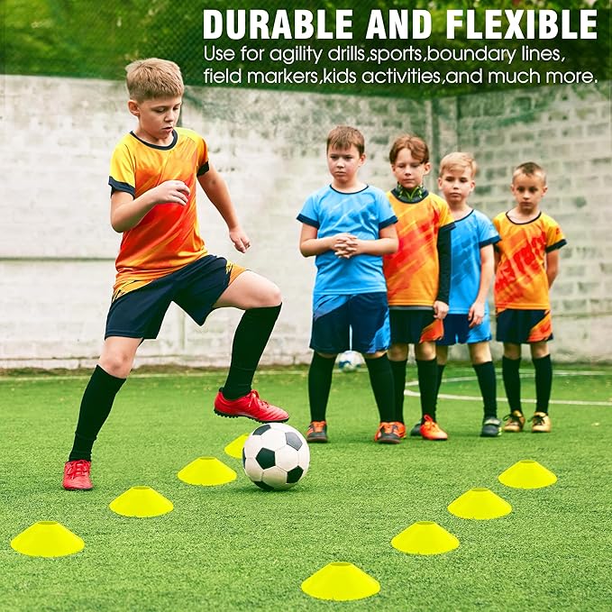 Agility Ladder Speed Training Equipment Set-20ft Agility Ladder,12 Soccer Cones,4 Hurdles, Jump Rope, Running Parachute| Basketball Football Soccer Training Equipment for Kids Youth Adults