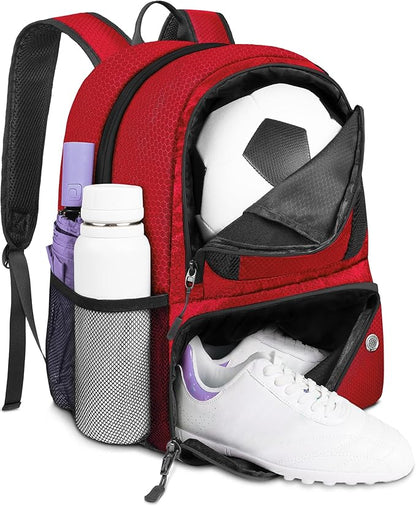 YOREPEK Soccer Backpack,Soccer Bag with Ball Holder, Water resistant Sport Equipment Bags Fit Basketball Volleyball Football