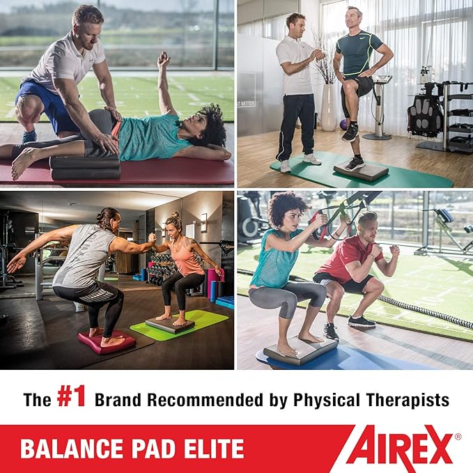 AIREX Balance Pad – Stability Trainer for Balance, Stretching, Physical Therapy, Exercise, Mobility, Rehabilitation and Core Training Non-Slip Closed Cell Foam Premium Balance Pad