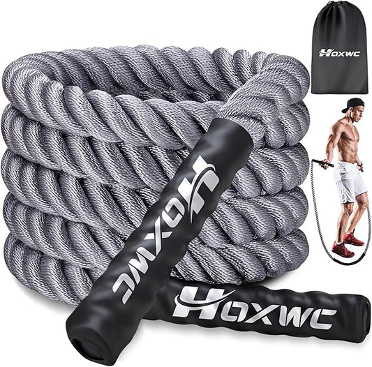 Weighted Jump Rope for Women, Jump Rope for Fitness, Workout Equipment for Men & Women, Adult Heavy Workout Rope for Improve Strength, Building Muscle, Power Training, Total Body Home Gym Equipment