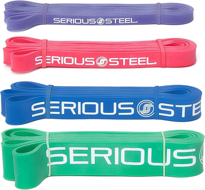 Serious Steel 41" Assisted Pull-up Band, Heavy Duty Resistance Band Sets, Stretching, Powerlifting, Resistance Training and Pull Up Assistance Bands