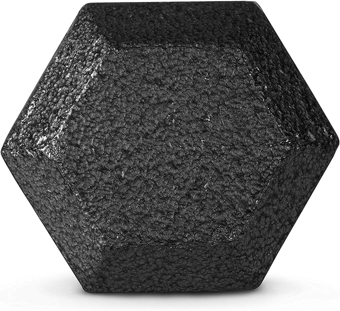 CAP Barbell Black Cast Iron Hex Dumbbell | 5-120 LBs | Single or Pair