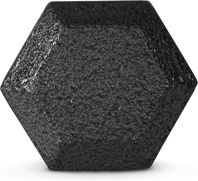 CAP Barbell Black Cast Iron Hex Dumbbell 5-120 LBs