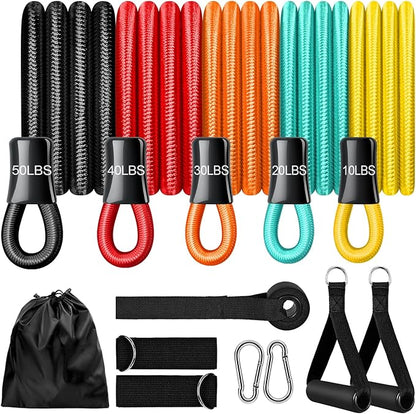 Uspring Resistance Bands for Working Out, Exercise Bands Resistance Bands Set with Handles, Door Anchor, Strength Training Bands Resistance, Work Out Bands for Home Gym, Pilates