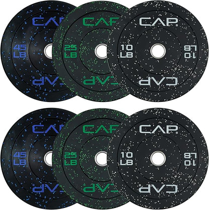 CAP Barbell 2-Inch Olympic Bumper Plate Weight Set | 100-370 lbs | Multiple Options