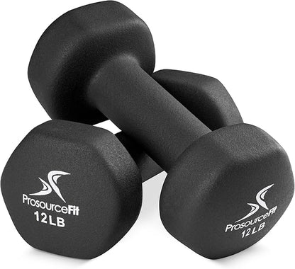 ProsourceFit Neoprene Dumbbell Coated for Non-Slip Grip, 4 lb