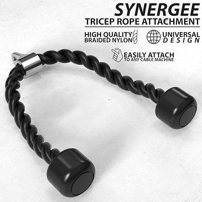 Synergee Tricep Rope Universal Cable Machine Attachment. Available