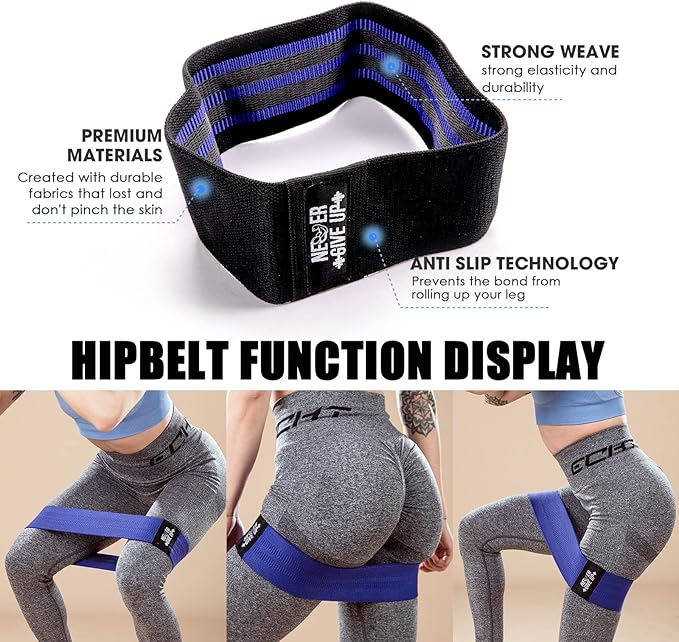 Barbell Squat Pad for Standard Set, Work Out Set Gym Equipment Accessories for Women, 7Pcs Barbell Pad for Hip Thrust with 2 X Gym Ankle Straps & 3 X Booty Resistance Bands & 1X Carry Bag