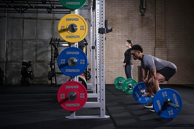 Hammer Strength 45Lb Blue Premium Rubber Bumper Plate