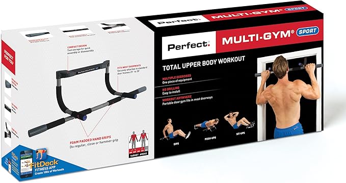 Perfect Fitness Multi-Gym Doorway Pull Up Bar and Portable Gym System