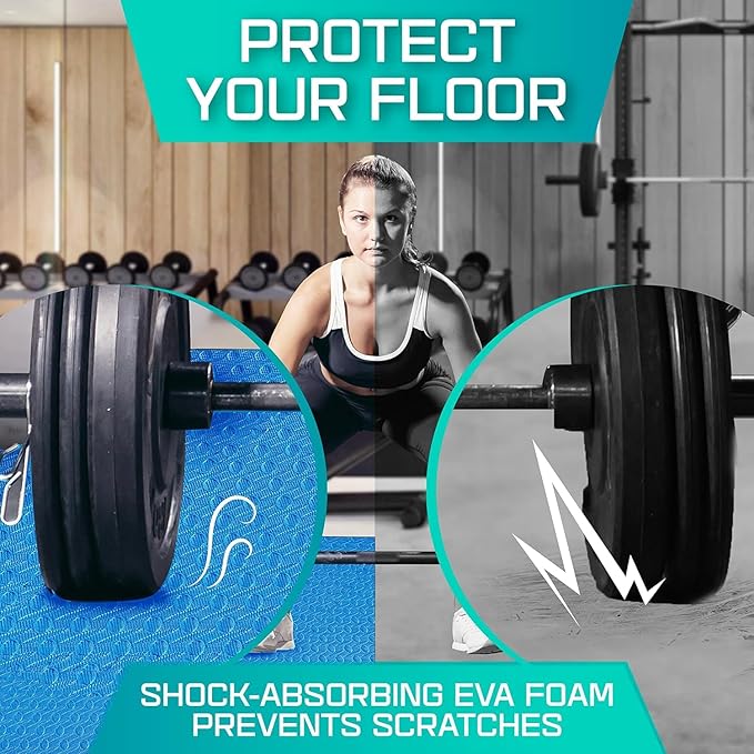 Yes4All 24SQFT-120SQFT Puzzle Exercise Mat for Home Gym, EVA Interlocking Foam Floor Tiles with Border for Workout Equipment