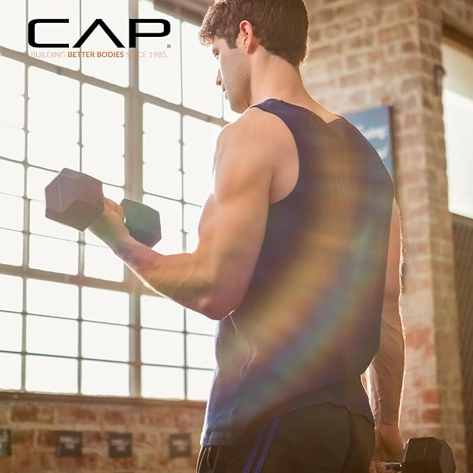 CAP Barbell Coated Dumbbell Weights with Comfort Grip