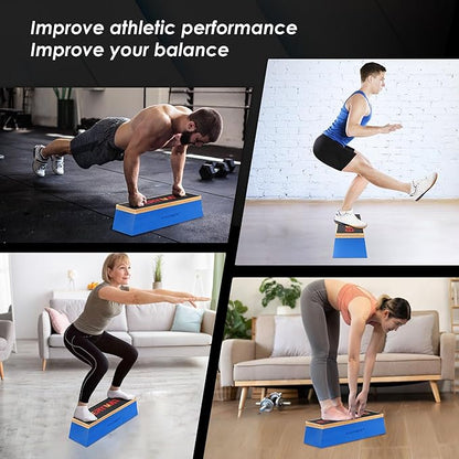 Squat Block Athletic Balance Trainer for Stretching, Fitness, and Physical Therapy, Improve Balance, Stability, and Athletic Performance, Home Gym and Personal Training Equipment