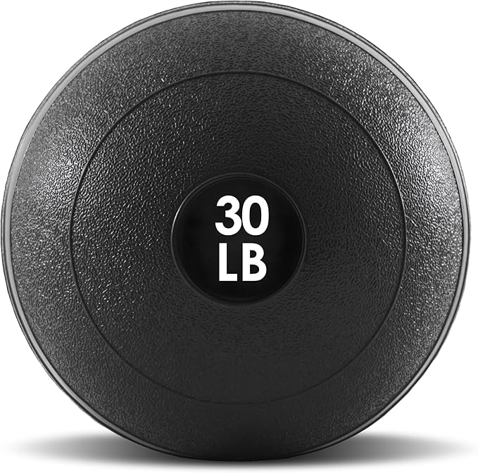 ProsourceFit Slam Medicine Balls 5, 10, 15, 20, 25, 30, 50lbs Smooth and Tread Textured Grip Dead Weight Balls for Strength and Conditioning Exercises, Cardio and Core Workouts