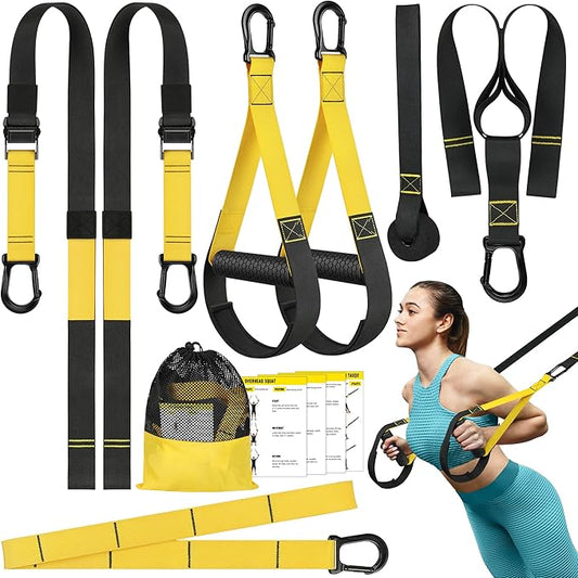 Home Resistance Training Kit, Bodyweight Resistance Bands with Handles, Door Anchor, Resistance Trainer Fitness Straps for Full-Body Workout, Heavy Duty Exercise Bands for Home Gym Workout Equipment